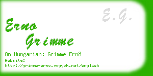 erno grimme business card